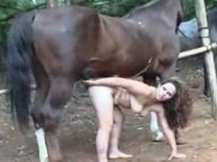 Gaúcha bunduda gostosa tentando fazer sexo anal com cavalo